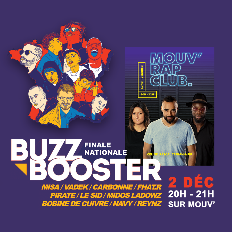 2 Décembre à 20h dans Mouv’ Rap Club : Annonce du Vainqueur !